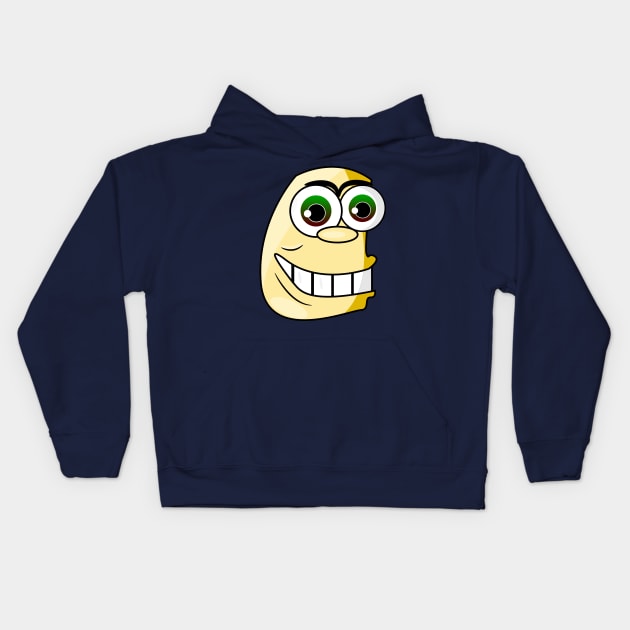 Fat Goofy Funny Face Cartoon Emoji Kids Hoodie by AllFunnyFaces